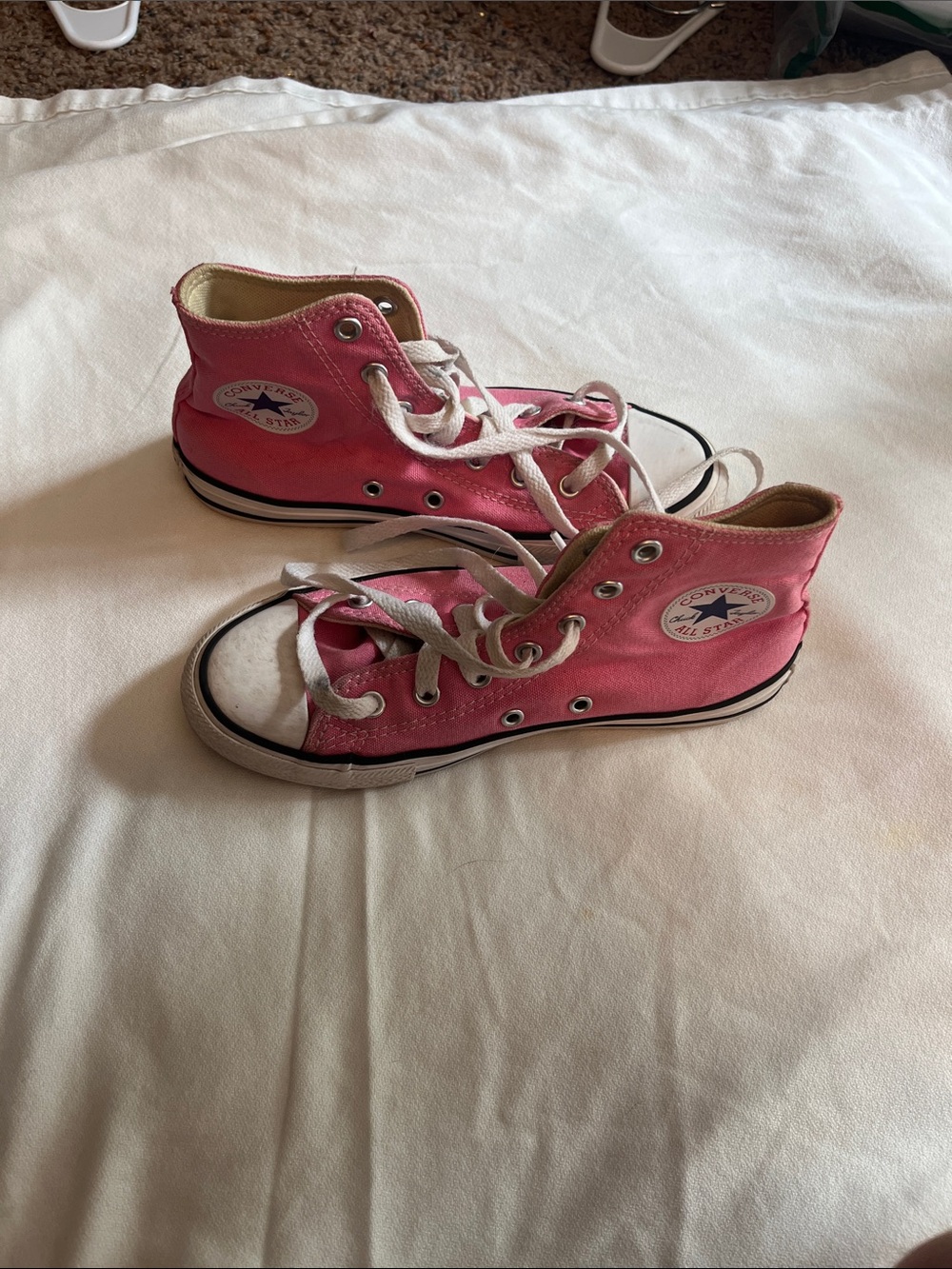 Converse Kids Pink High-Top Sneakers with White Accents
